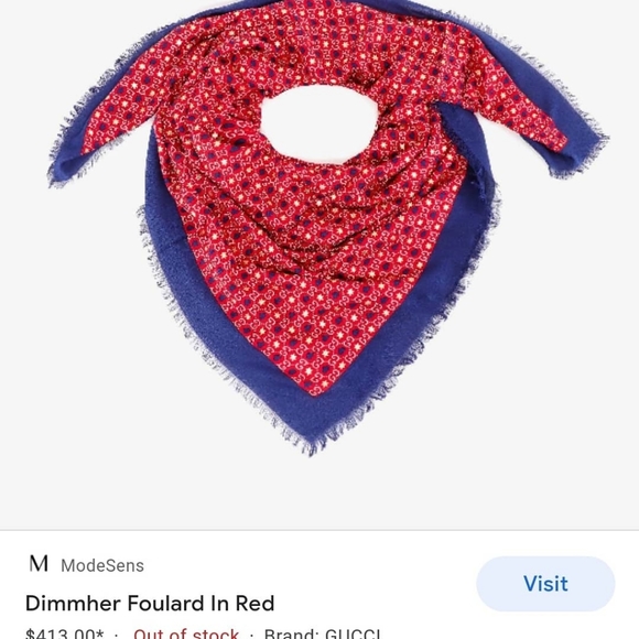 Gucci Red Navy GG HEARTS STARS Dimmher Cover-Up - Picture 3 of 4